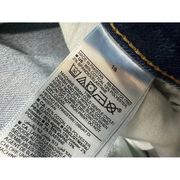 NWT Old Navy High Rise Curvy O.G. Straight Secret Smooth Pockets Blue Sz 18 - Picture 8 of 13